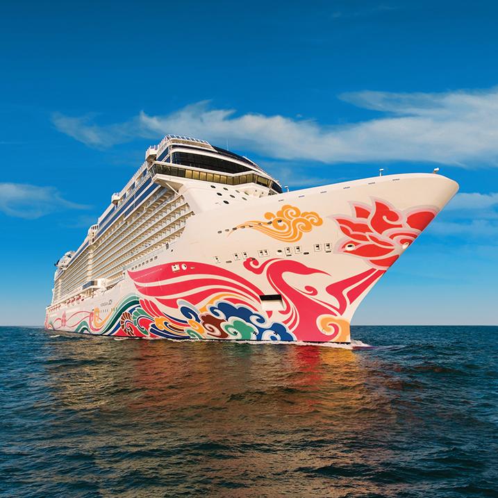 Norwegian cruise ship at sea