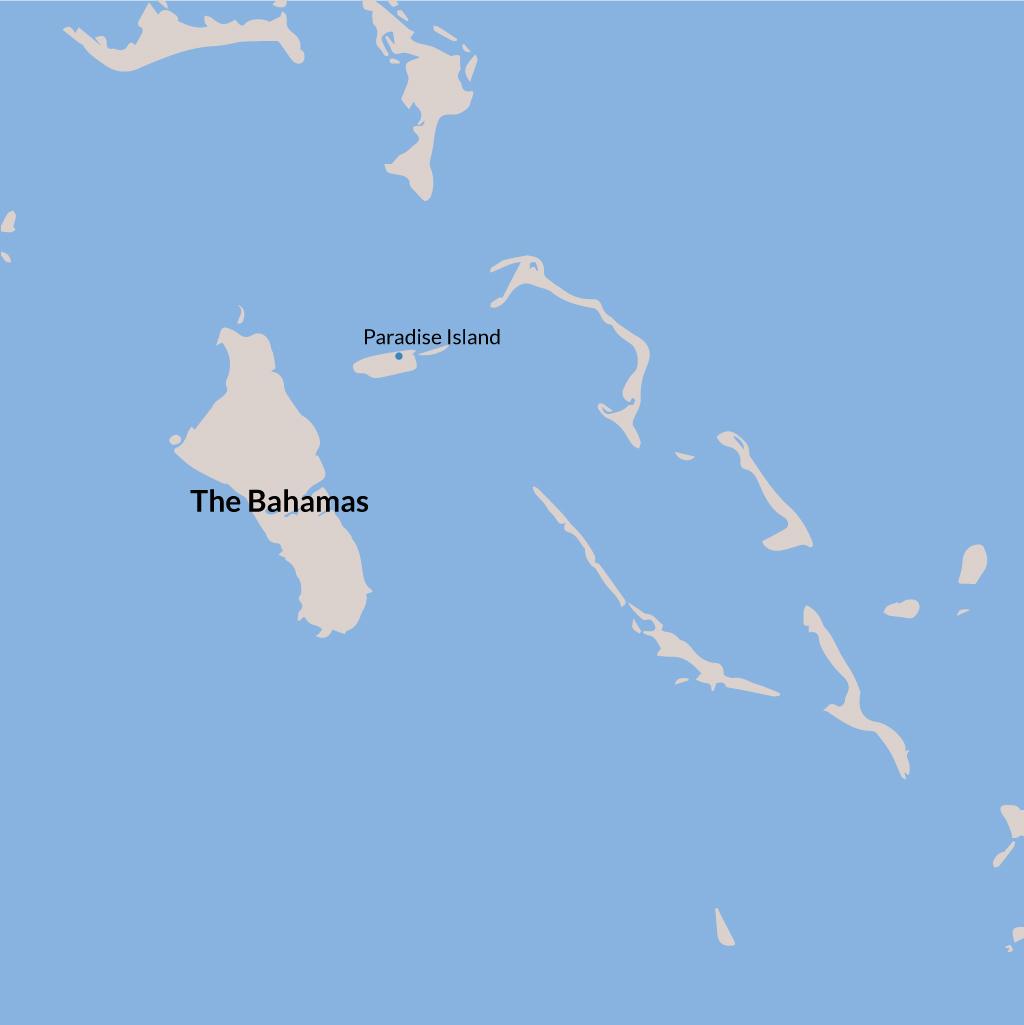 Paradise Island vacations map